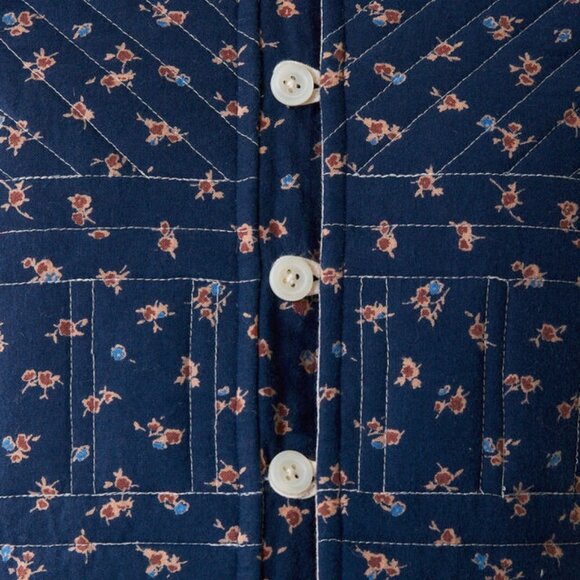 Leon & Harper Voisin Bellis Jacket Reversible Floral Printed Vest S - Picture 3 of 4